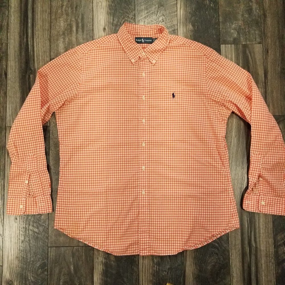 Polo Ralph Lauren Classic Orange Gingham Shirt